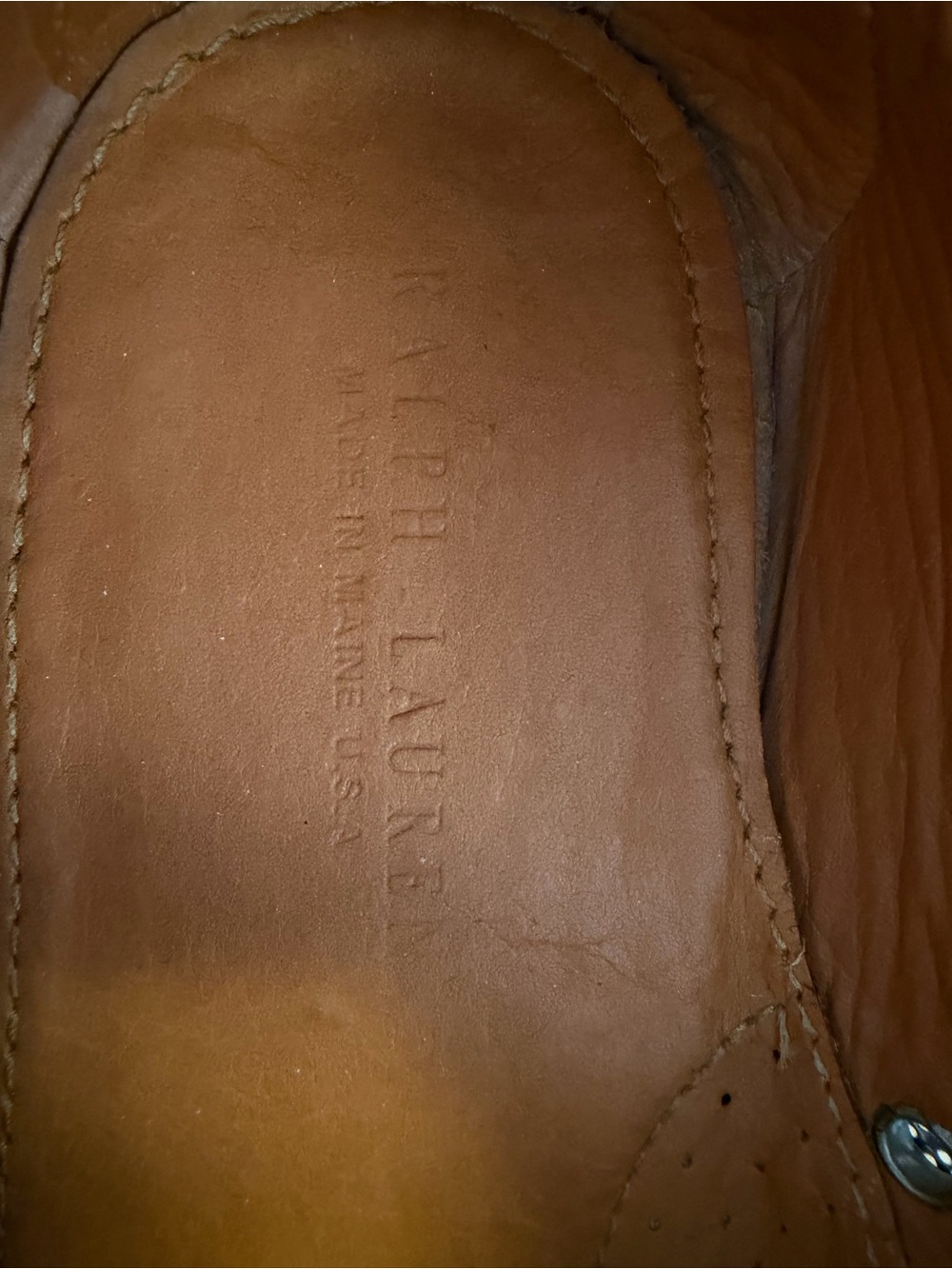 Ralph Lauren Brown and White Leather Boat Shoes - Picture 4 of 7